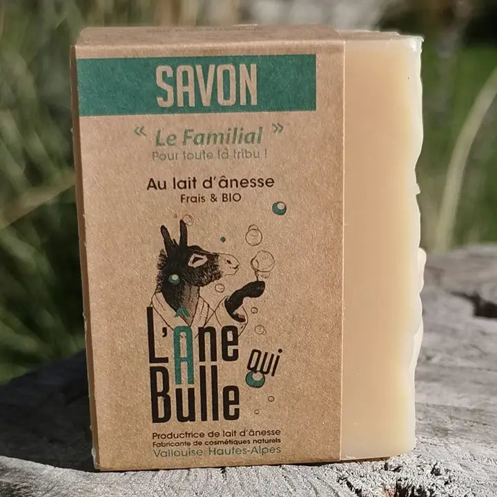 L'Âne qui Bulle - Savon Le Familial au Lait d'Ânesse Bio - Grand Format