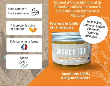 Le Baume à Tout — Arnica Montana, Calendula & cire d’abeille - Lone Bulle