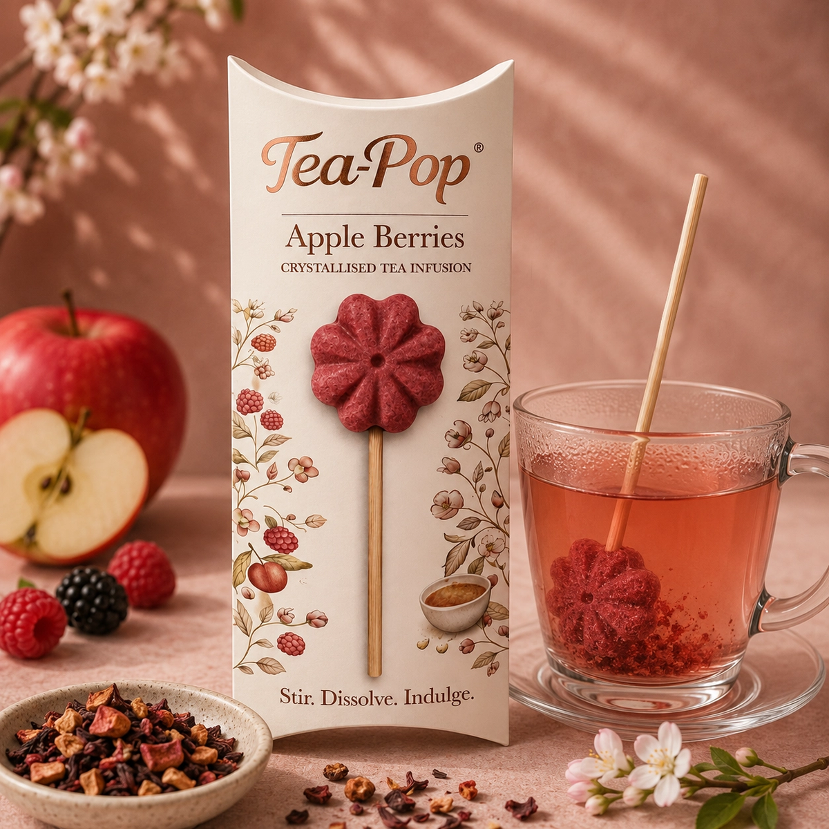 Tea Pop Pomme Baies – Infusion cristallisée fruitée 100% naturelle