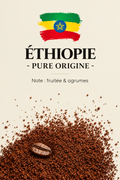 Café Moka Éthiopie Pure Origine - Grains fruitées et agrumes