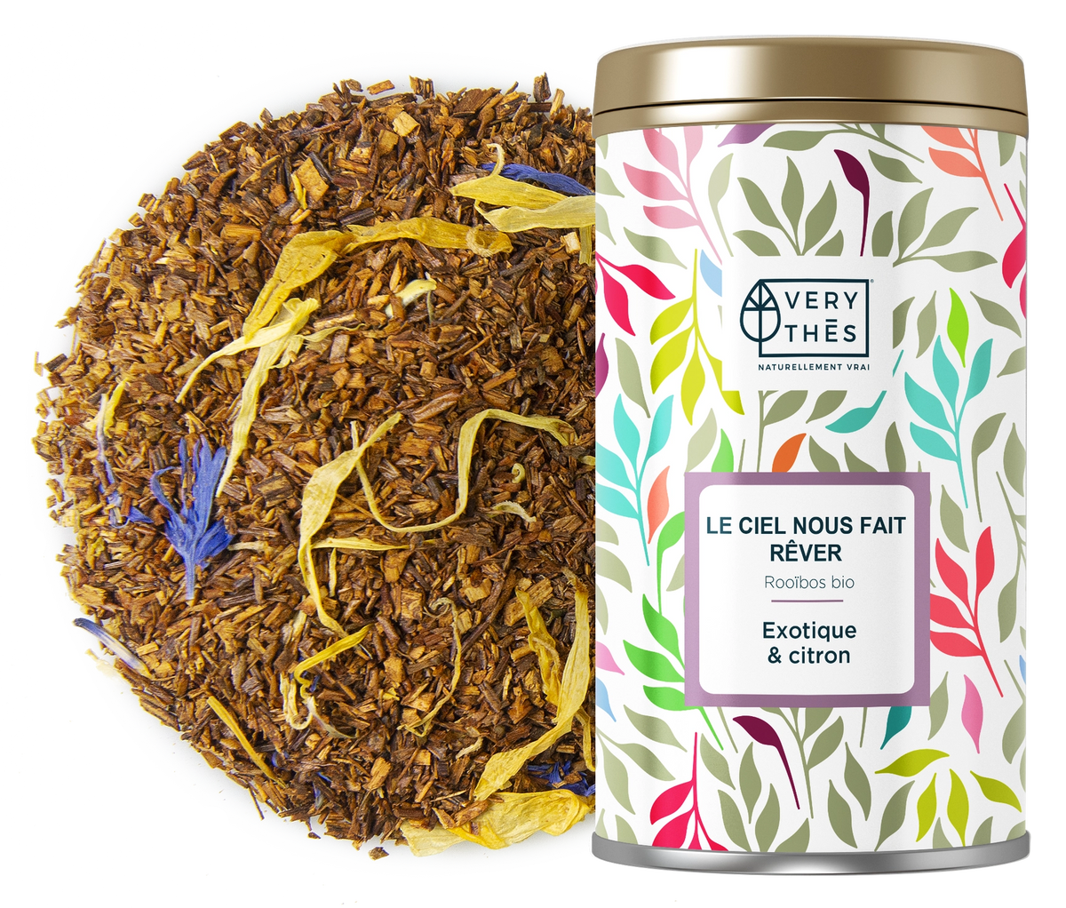 Le Ciel Nous Fait Rêver Very Thès – rooibos bio exotique & citron, boîte métal