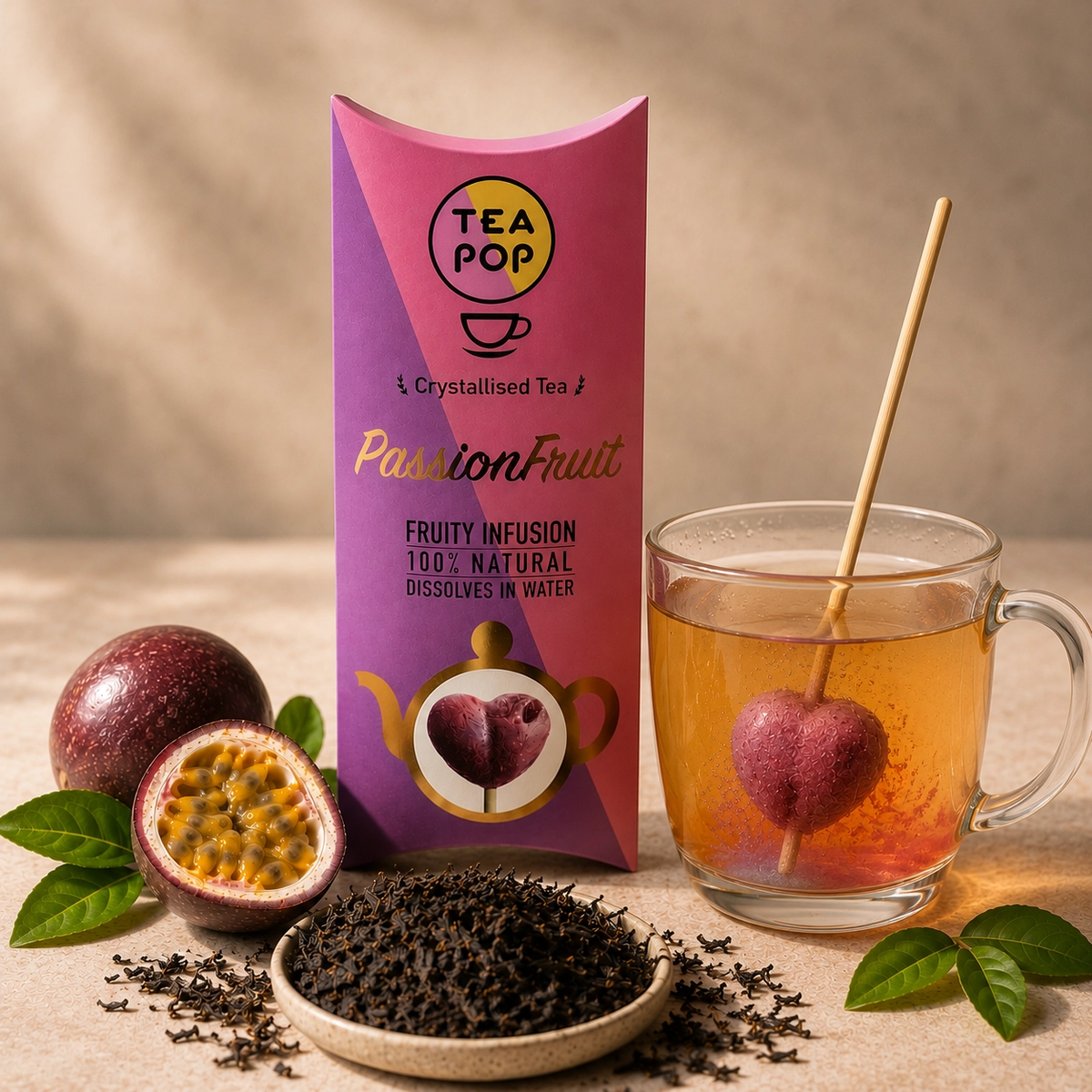 Tea Pop Fruit de la Passion – Infusion cristallisée fruitée 100% naturelle